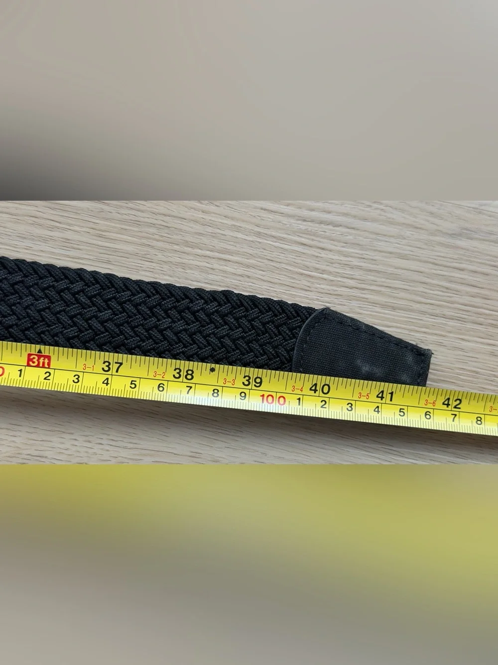 Travis Mathew Cuater Mens Black Braided Stretch Golf Belt Matte Buckle Size S